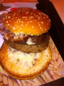 McDonald's burger in China, with "mash"
