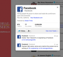 Who Is Global Times Following? Facebook