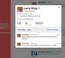 Who Is Global Times Following? Larry King