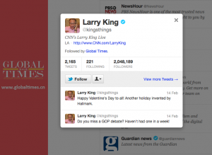 Global Times follows @kingsthings