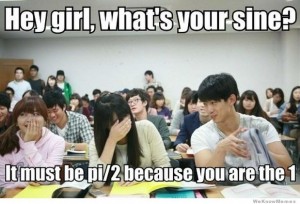 Asian math and pickup lines meme