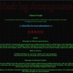 Anonymous hacks Chinese websites