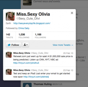 China Daily follows @Miss_Sexy_Olivi