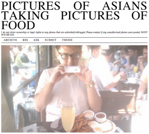 Pictures of Asians taking pictures of food