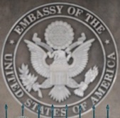 US Embassy logo in Beijing