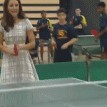 Kate Middleton is bad at ping-pong