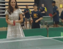 The Duchess Of Cambridge Is A Pro At This Ping-Pong Thing