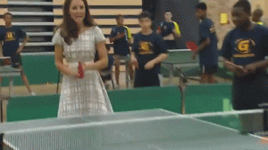 Kate Middleton is bad at ping-pong