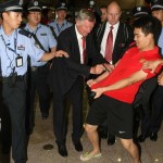 Fans Greet Manchester United At Shanghai Airport