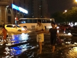 Crossing the street