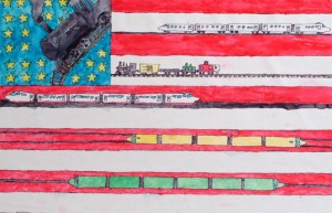 Drawing by Timothy Lyster, 5th grader, Sam Houston Elementary