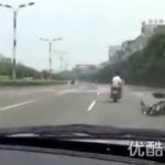 Dramatic police chase of motorcycle featured image