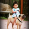 Girl On Pug