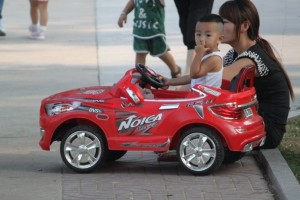 Kid in car