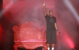 LeBron James in Beijing with his throne