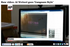 AP's "raw video" of Ai Weiwei's Gangnam parody