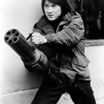Jackie Chan with minigun