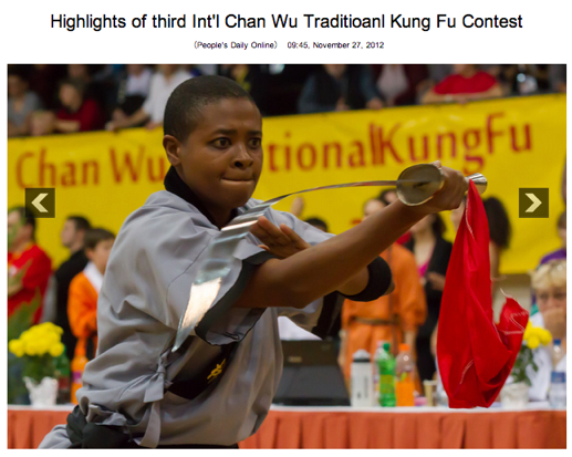 Traditional kung fu contest People's Daily