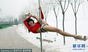 Pole dancers in snow 2