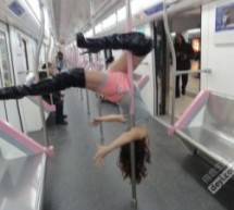 Pole Dancing On Wuhan Subway: This Sexy Chick Nails It
