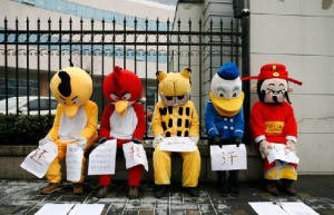 Angry Birds protest 1