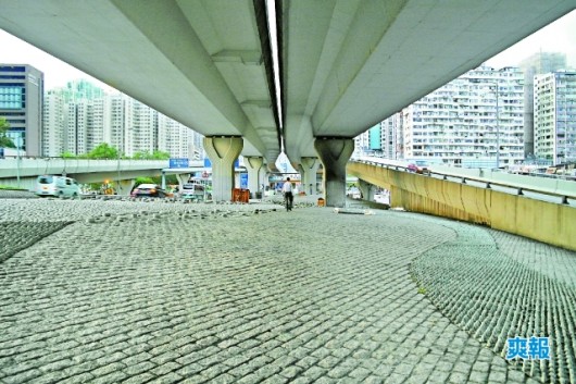 Hong Kong homeless under overpass