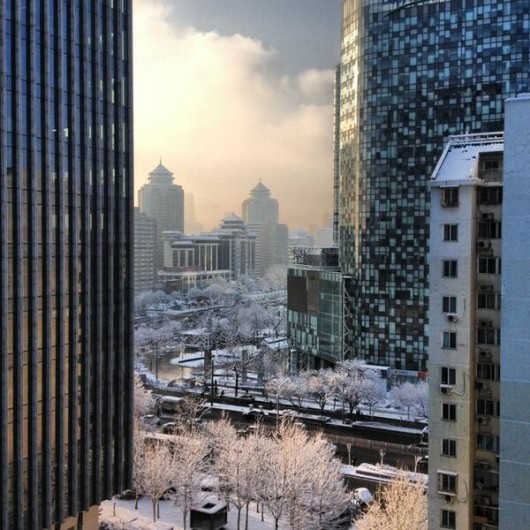 Beijing in snow via @sanverde