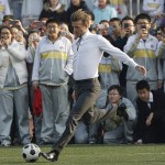 David Beckham, Global Soccer Ambassador, Arrives In Beijing