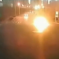 Motorcycle Runs Red Light, Crashes Into Van, Explodes