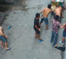 Paunchy, Probably Drunk Middle-Aged Men Duke It Out In Alleyway