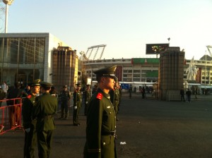 Preparing for China vs Japan Gongti Workers Stadium