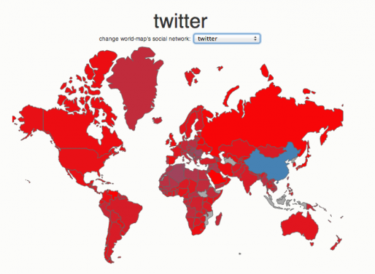 Social media country breakdown - Twitter