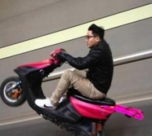 Young Daredevil Pops Wheelies On Speeding Pink Scooter, Impresses And Frightens Everyone