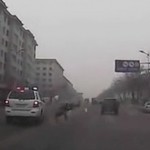 Shocking Hit-And-Run In Northeast China As Cop Car Speeds Away From Scene