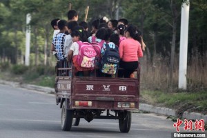 31 kids sit in trike