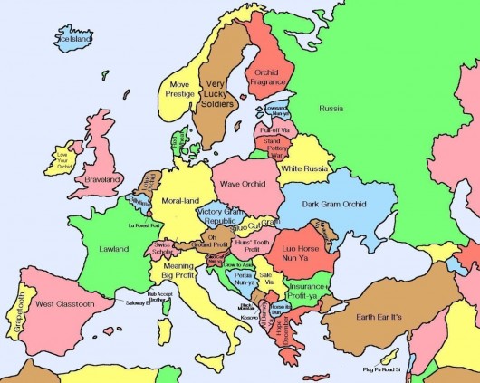 54 Chinese translations of Europe