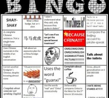 Laowai Comics: Annoying-Laowai Bingo