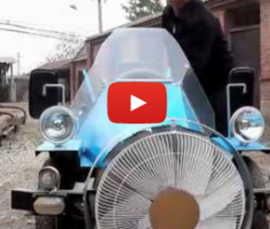 A Homemade, Electric, Possibly Wind-Powered Soapbox Derby Car In Rural China featured image