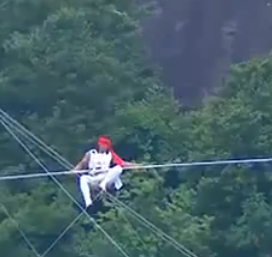 Chinese Tightrope Walker Falls, Survives featured image