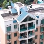 Crazy Kids Use Slanted Rooftop As Slide