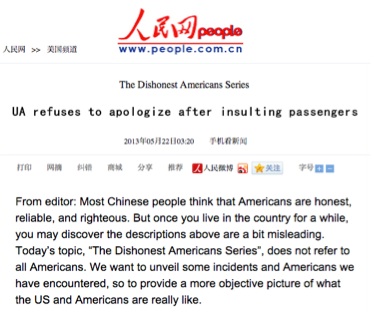 People's Daily Dishonest Americans