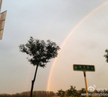 Beijing Was Blessed With Quite The Rainbow Yesterday Evening