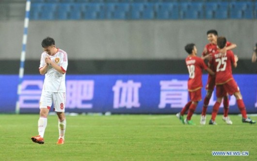 China loses 5-1 to Thailand 3