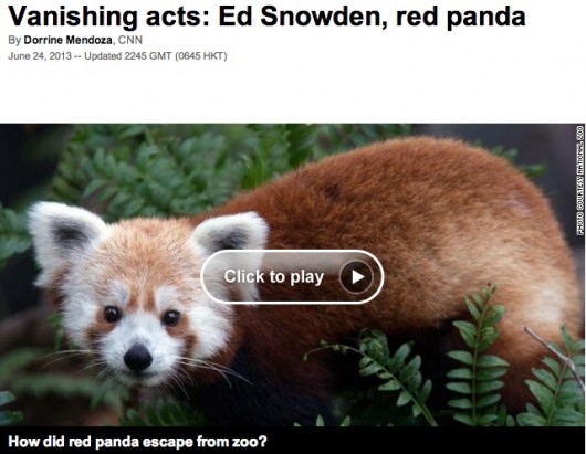 Edward Snowden and red panda