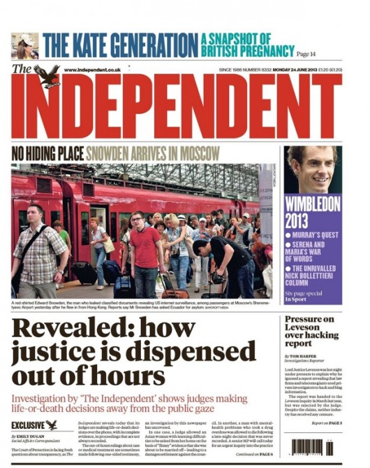 Edward Snowden in The Independent
