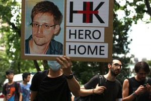 Snowden rally in Hong Kong 1