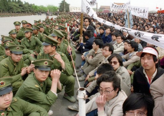 Tiananmen in April 1989