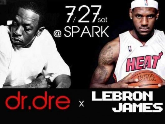 Dr. Dre and LeBron James at Spark