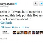 Kevin Durant Is In Taiwan, And…