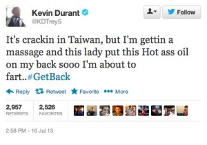 Kevin Durant in Taiwan